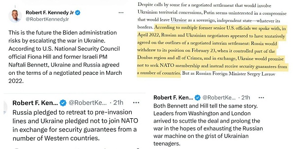 Один из кандидатов в президенты США Роберт Кеннеди топит своего коллегу по партии Джо Байдена
