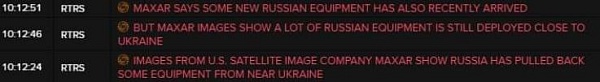 Reuters ведёт информационную войну со своими клиентами и выдаёт совершенно противоположную информацию